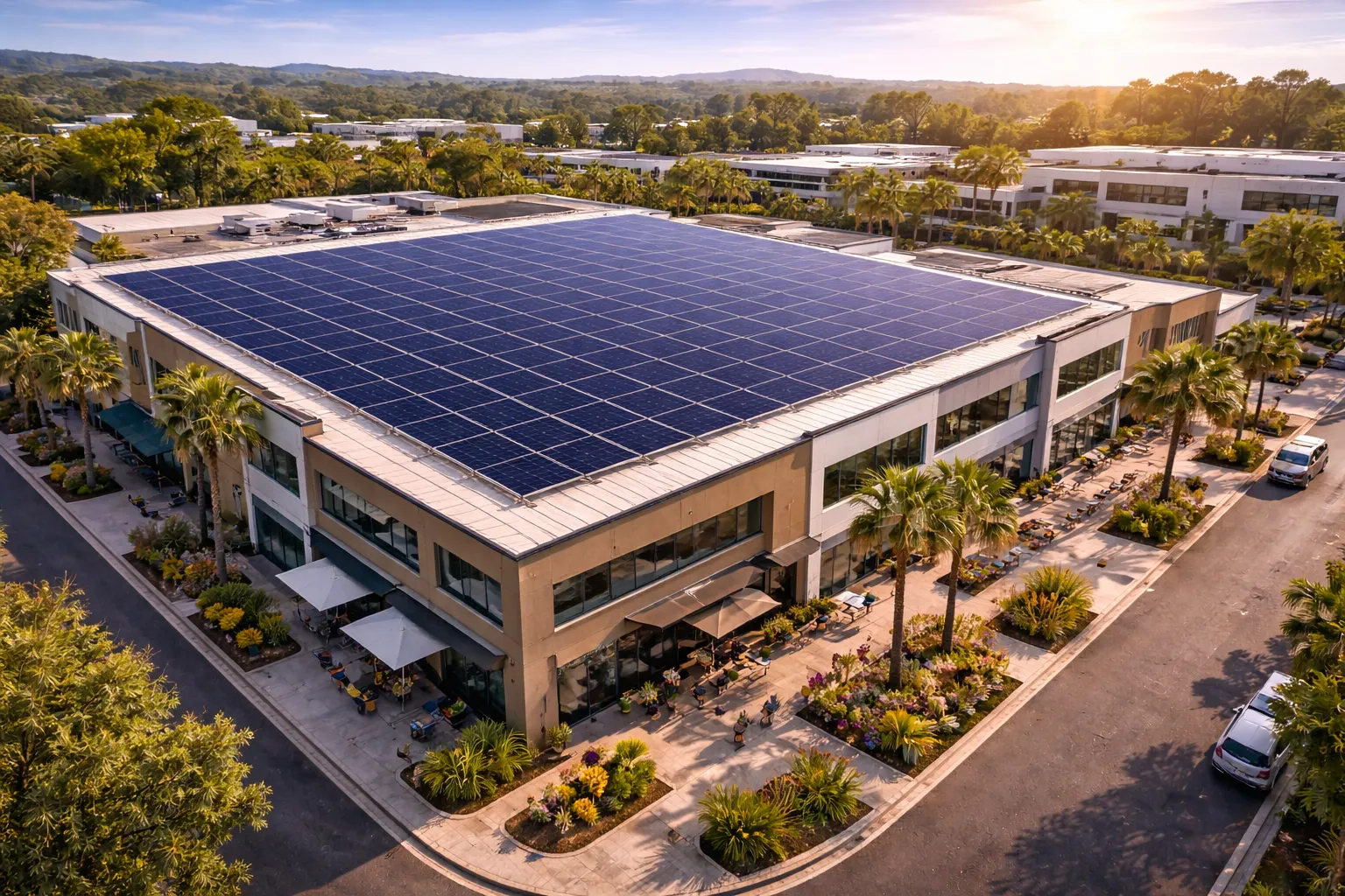 Solar car parking